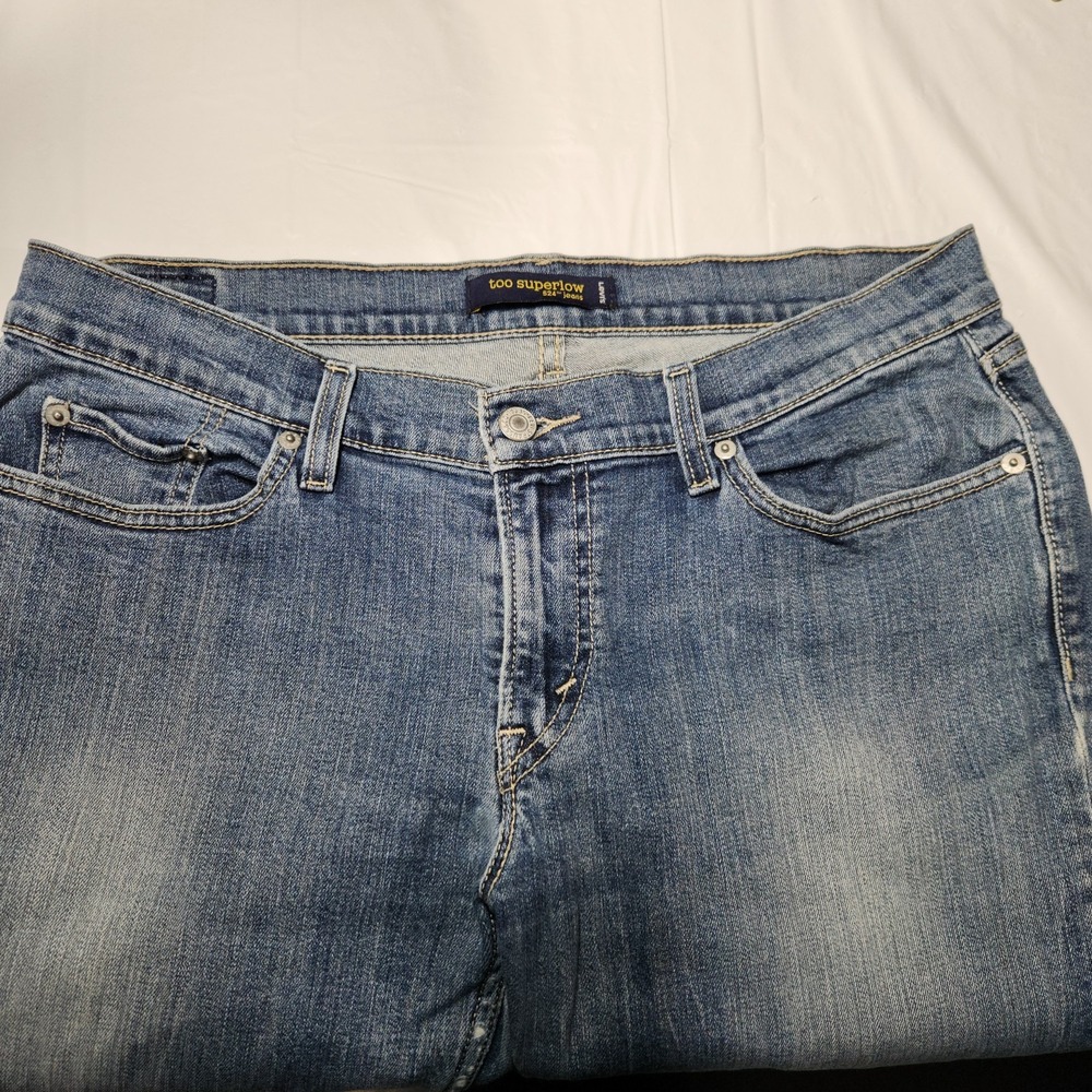 Levi's 524 Too Superlow‎ Womens Size 13M Blue Denim Jeans - Picture 3 of 9